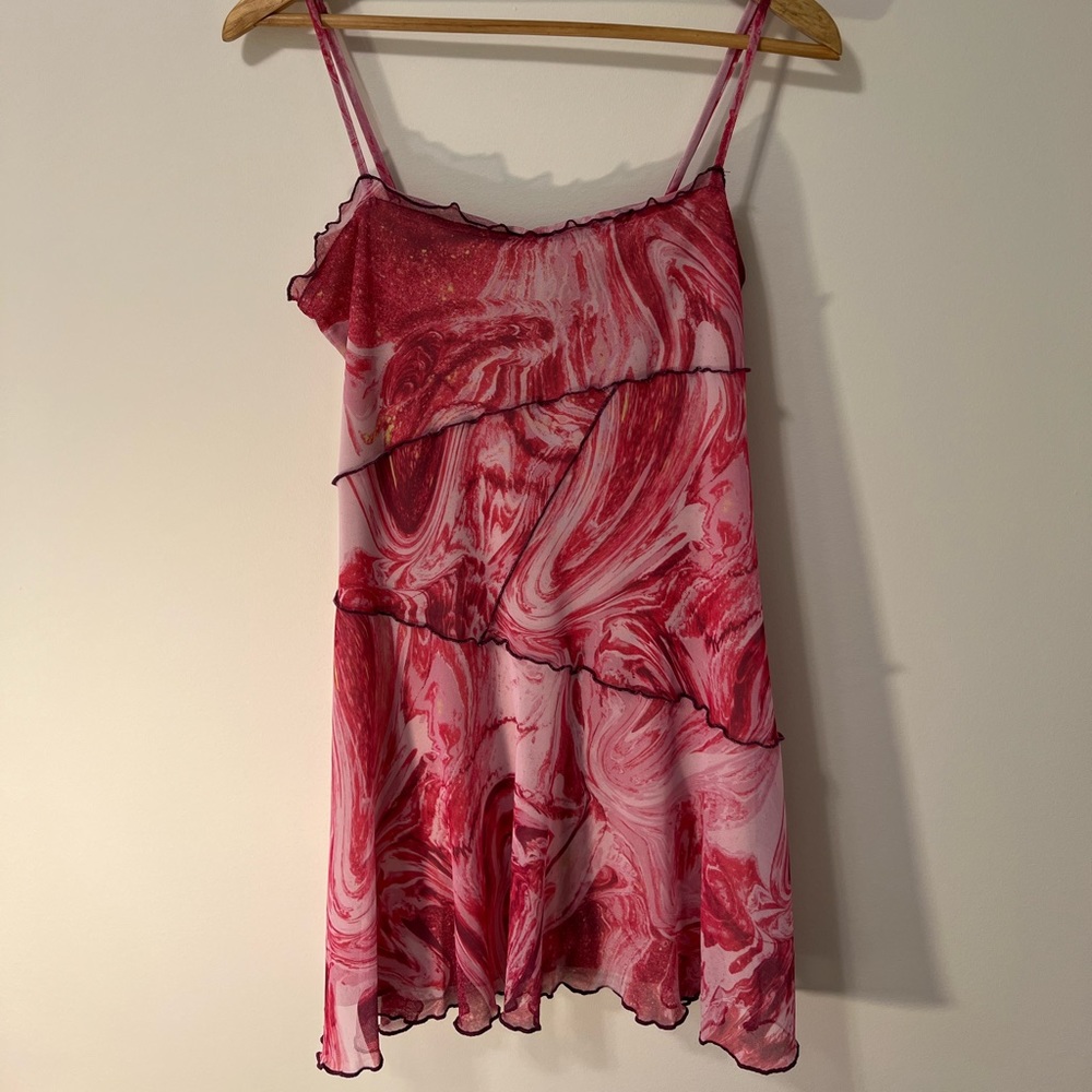 URBAN OUTFITTERS tie dye pink dress
